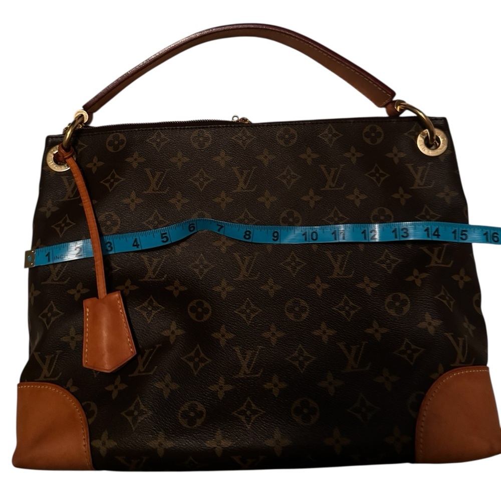 Louis Vuitton PM Berri Shoulder Bag Brown Canvas Monogram Authentic - Picture 13 of 16